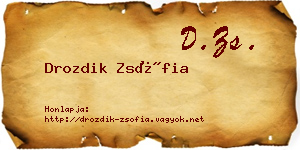 Drozdik Zsófia névjegykártya