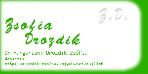 zsofia drozdik business card